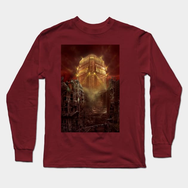 FLOOR 21 - The Tower At Night Long Sleeve T-Shirt by jl_theprofessor